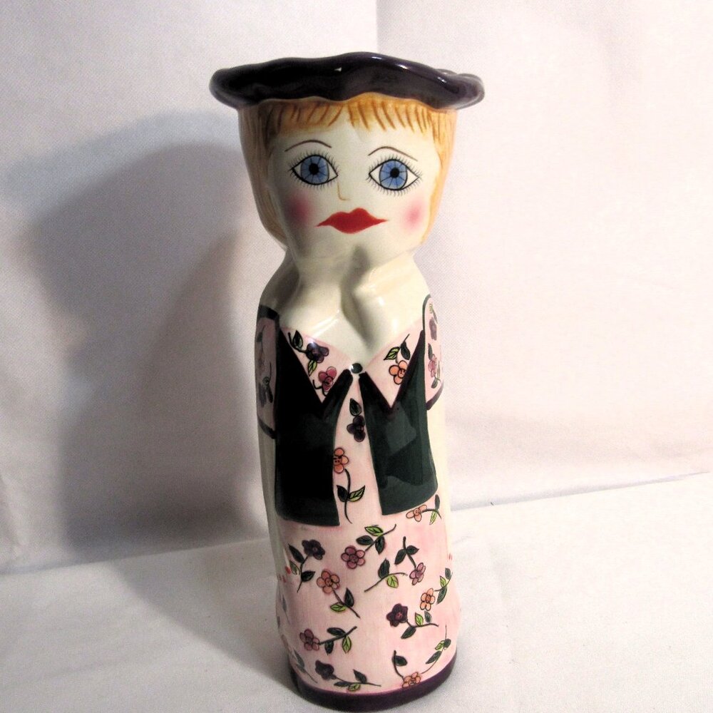 Bella Casa Vase by Ganz Hilary, Susan Paley Ceramic Hand Painted